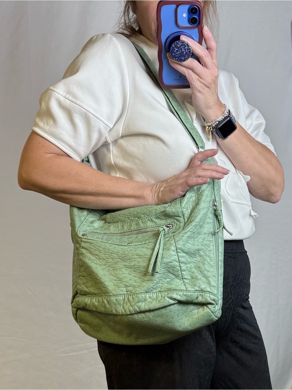 Bueno Mint Green Hobo Shoulder Bag